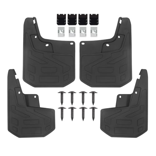 Image of Mud Flaps Splash Guards for Fit for Chevrolet Clolrado 2023 | No Drilling Required Bendable Mud Guards | Front & Rear 4-Piece Set Car Accessories