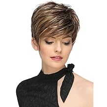 Short Wigs With Bangs Mixed Short Wigs For Black Women Synthetic Hair Short Pixie Cut Wigs For White Women Natural Hair Replacement Wigs For Women Naseily -7266