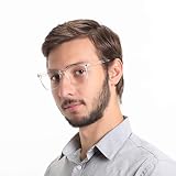 2 pary LifeArt Blue Light blokujące okulary, anty-Eyestrain, komputerowe okulary do czytania z wiosennym zawiasem, okulary do gier, okulary do TV dla kobiet mężczyzn (przezroczysty+niebieski, powiększenie 1,75)