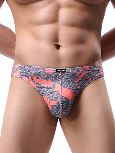 iKingsky Men's Camouflage Thong Underwear Sexy Low Rise T-back Underwear Pack of 33