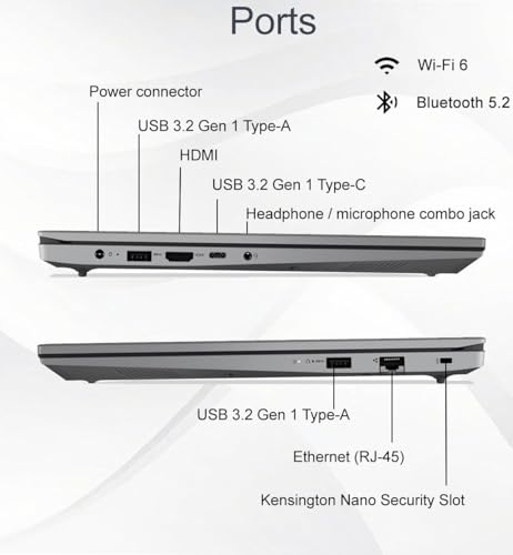 Lenovo Laptop Computer V15, AMD Ryzen 5 7520U, 16GB DDR5 RAM, 512GB SSD | 15.6" FHD, for Business & Student, > Intel i5-1235U, Beat IdeaPad, Webcam w/Shutter, Numeric Keypad, Win 11 Pro w/Copilot - Image 7