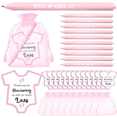 50 sets bolígrafos para baby shower color rosa TaoBary