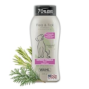 Wahl usa flea tick repelling dog shampoodefense formula with rosemary cedar24 oz 820007a  urban country home decor