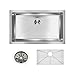 Elkay Crosstown EFRU2816DBG Single Bowl Undermount Stainless Steel Kitchen Sink Kit