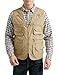 Vanchenl Herren Utility Weste Safari Reise Cargo Outdoor Arbeit Leichtes Foto Schießen Weste mit Taschen Khaki XL