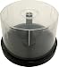10 Clear & Black CD Beehive / Cakeboxes - Holds 50 Discs #CDIP50BH (Beehives, Cakebox, Cake Box, Bee Hive)