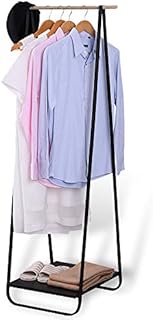 Cosaving Metal Clothes Rack Heavy Duty Garment Rack Compact Clothing Rack A Shaped Freestanding Clothes Organizer Storage for Bedroom, L21.2 xW18.3 x H55.1, Black