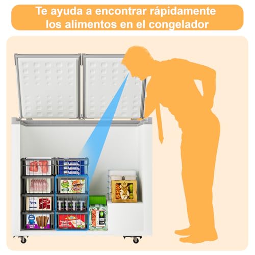 Cestas apilables para congelador que multiplican la capacidad útil 3