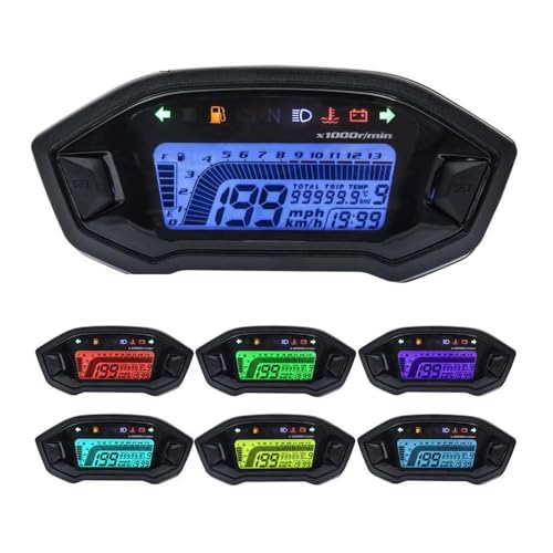 image for Generic Speedometer Odometer Universal Motorcycle Digital 13000rpm Spe