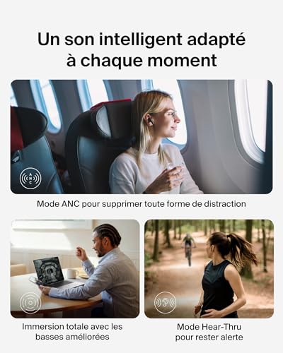 Belkin SoundForm Rhythm Écouteurs sans fil avec micro intra auriculaire Bluetooth Suppresseur de bruit actif - vue 7