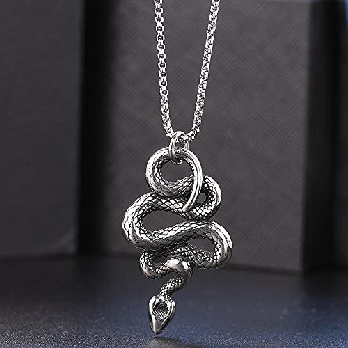 Jude Jewelers Retro Vintage Stainless Steel Snake Style Statement Cocktail Party Pendant Necklace2