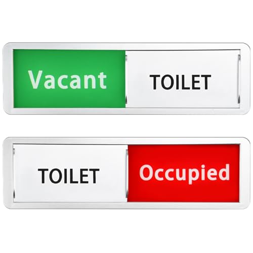 BUZIFU Vacant/Occupied Sliding Door Sign Toilet Door Sign Magnet Waterproof Privacy Signs Toilet Signs Do Not Disturb Plaque for Study Conference Offices Supplies - Self-Adhesive Fixing