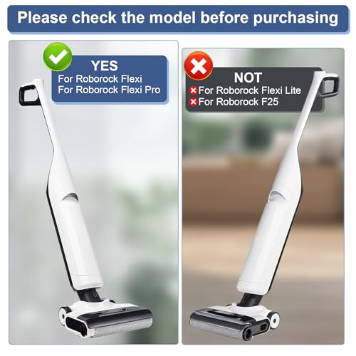 Heykewi Bürstenrolle Filter Ersatzteile für Roborock Flexi/Roborock Flexi Pro Nass-Trocken-Sauger (2 Bürstenrolle, 4 HEPA Filter, 1 Reinigungsbürste)