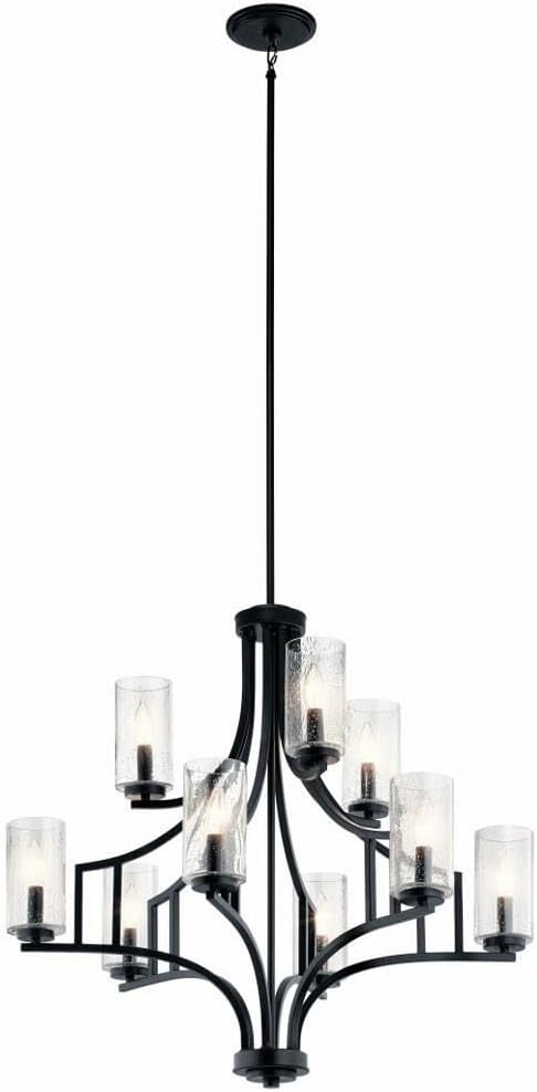 Kichler Lighting 44073NI Nine Light Chandelier from The Vara Collection, Brushed Nickel