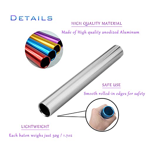 image for XMWangzi Aluminum Track Field Relay Batons, Race Equipments for Runnin