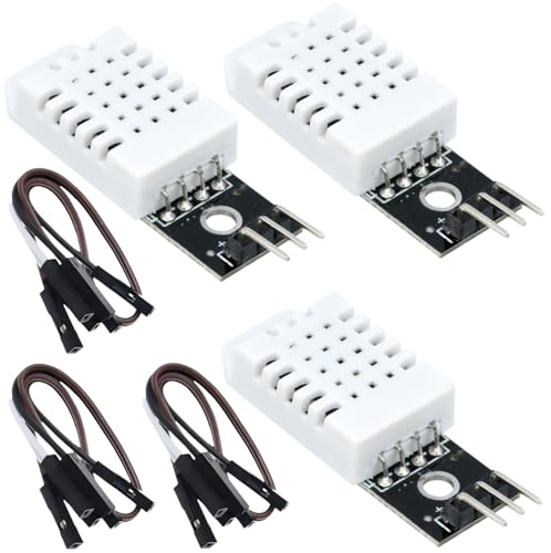 MTDELE 3Pcs DHT22 Digital Temperature and Humidity Sensor AM2302 Module Replace SHT11 SHT15 Compatible with Arduino Electronic DIY