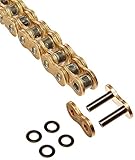 DID 525ZVMXG-120 Gold X-Ring Chain with Connecting Link