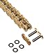 DID 525ZVMXG-120 Gold X-Ring Chain with Connecting Link