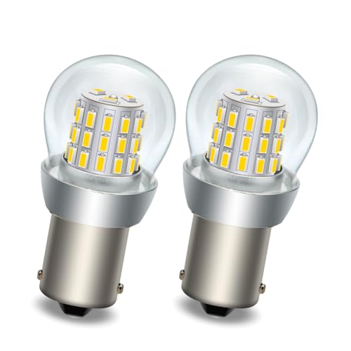 SOFOC P21W 1156 BA15S Żarówka LED 6V 12V DC Ciepła Biała Do Kampera RV Lampy Sufitowej Samochodowego Światła Cofania Światła Pozycyjnego DRL 3014 39SMD 1000Lm Jaśniejsza 2Pcs