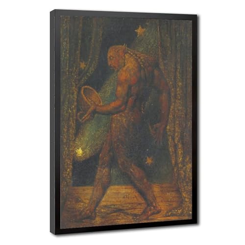 Impression sur toile fantôme d'une puce William Blake cadre suspendu déco murale salon bureau