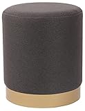 MATERIALES: El taburete redondo cuenta con un agradable acolchado y un tapizado en terciopelo o tela (100% poliéster). Debajo de la estructura de acero inoxidable hay protectores de suelo que evitan que el suelo se raye. Gracias a los materiales utilizados, el taburete es especialmente fácil de limpiar.