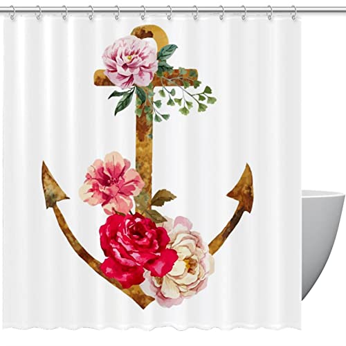 Rideau de douche imperméable fleur rouillée 183x183cm Anchor - 2