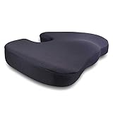 Memory Foam Seat Cushion Pillow Orthopedic Design to Relieve Back Tailbone and Sciatica Pain