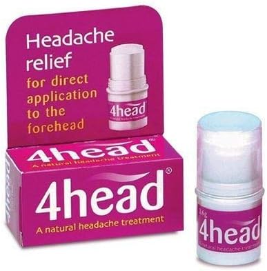 4 HEAD Headache and Migraine Relief Stick, 3.6 g, Pack of 6