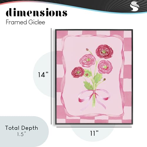 Tableau Ranunculus Nina Jacobs giclée encadrée Stupell Industries 35,6x27,9 cm