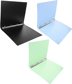 HONMEET 3Pcs Folha De Quatro Furos Pasta Pasta Clipes Pastas De Arquivo Pasta Transparente Organizador De Papel Pasta De Documentos De Metal Organizador Protetor De Documentos Pasta De