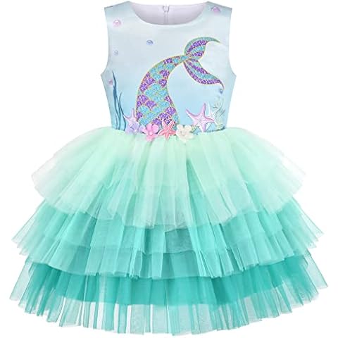 Sunny Fashion Aqua Green Mermaid Dress Cover