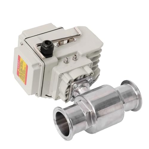 Vanne à boisseau sphérique électrique de type pince en inox pour installation 110V 57 mm