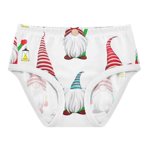 Animals Toddler Underwear Custom 2t Cotton Girl Panties Cute Cute Christmas Gnomes White Undies Kids Briefs