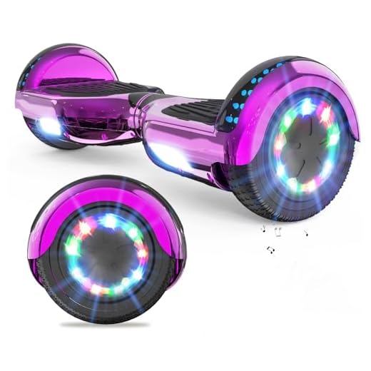 VOUUK Hoverboard à Deux Roues de 6,5 Pouces avec Haut-Parleur Bluetooth et Lumières LED pour Enfants et Adultes