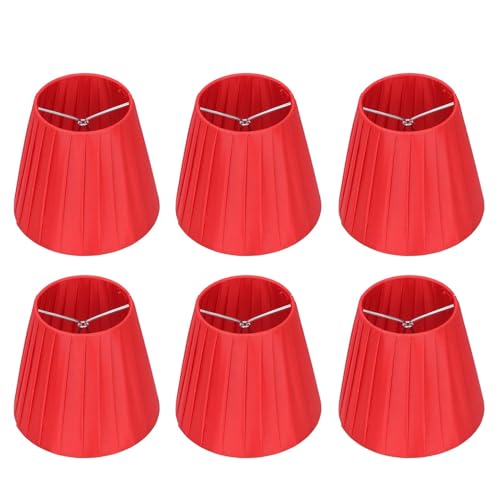 Beufee 6Pcs Red Wall Lamp Shade