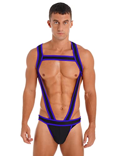 Men's Leotard Stretch Jumpsuits Bulge Pouch Jockstrap One-Piece Wrestling Singlet Bodysuit3