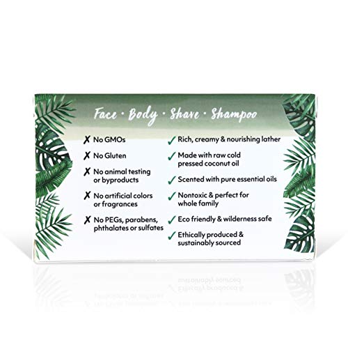 "Coco Fiji Soap Bar For Face And Body Infused With Organic Coconut Oil, Tea Tree Spearmint Essential Oil, Natural Soap For Moisturizing & Pore Purifying Skin, 7 Oz, Pack Of 2 " #TOP2