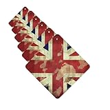 6 Pcs Car Air Fresheners Hanging Scented Cards for Car Fresheners Vintage Union Jack British Flag Car Aromatherapy Tablets Funny Hanging Air Freshener for Car Rearview Mirror Pendant