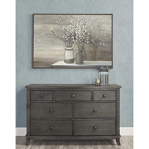 Evolur Signature Amsterdam Double Dresser, Smokey Brushed Grey #TOP1