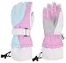 Simplicity Girls Winter Waterproof Snow Skiing Hiking Ski Glove, Pink+Grey+Blue