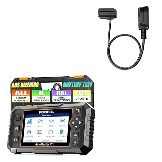 FOXWELL NT624 Elite 8 Resets Full System Diagnostic Scanner for All Cars+OBD2 16Pin Male to Female Diagnostic Extension Convert Cable 65cm/25.59”