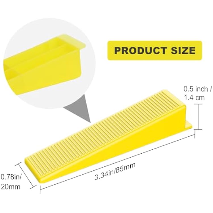 DGSL Tile Leveling System Tile Wedges, 200PCS Reusable Tile Leveling Wedges for 1/8, 1/16, 1/32 Tile Spacers, Tile Leveling Clips and Tile Leveler Installation