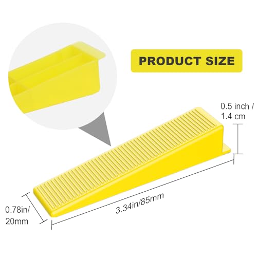 DGSL Tile Leveling System Tile Wedges, 400PCS Reusable Tile Leveling Wedges for 1/8", 1/16", 1/32" Tile Spacers, Tile Leveling Clips and Tile Leveler Installation by DGSL - Image 2