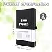 ASelected 3 Pcs Notebook A5, 15 x 21 cm A5 Notebook Hardback with Elastic Band, PU Lined Notebooks with Ribbon Bookmark, Black a5 Hardback Notebooks for Meeting Minutes, Study Notes, Diary
