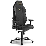 Noblerocker Gaming Chair Ergonomic PC Game Chair- Lumbar Support Headrest 4D Armrests Computer Chair, Big and Tall Comfortable, Fabric Grey, Regular
