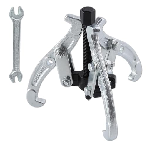 LEONTOOL 3 Jaw Gear Puller Gear Removal Tool for Slide Gears, Adjustable 3 Jaw Puller Remover for Removal Bearing, Gears, Pulley, and Flywheel, Motorcycle Car Auto Removing Kit 3-Inch