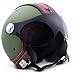 Produktbild ARMOR HELMETS® AV-84 Vintage Deluxe Green · Jet-Helm · Motorrad-Helm Roller-Helm Scooter-Helm Moped Mofa-Helm Chopper Retro Vespa Vintage · ECE 22.05 Visier Schnellverschluss Tasche XXL (63-64cm)