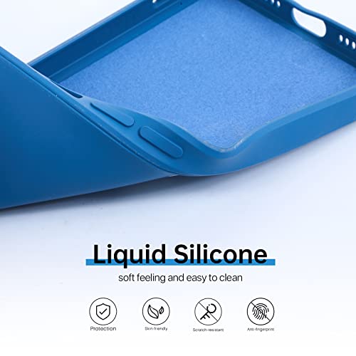 Lavince Compatible With Iphone 13 Case, Liquid Silicone Case, Full Body Screen Camera Protective Cover, Shockproof, Slim Phone Case, Anti-Scratch Soft Microfiber Lining, 6.1 Inch Black #TOP3