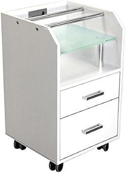 Glasglow Pedi Trolley with Drawers and Bottle Organizer for Nail Spa Salon