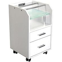 Glasglow Pedi Trolley with Drawers and Bottle Organizer for Nail Spa Salon